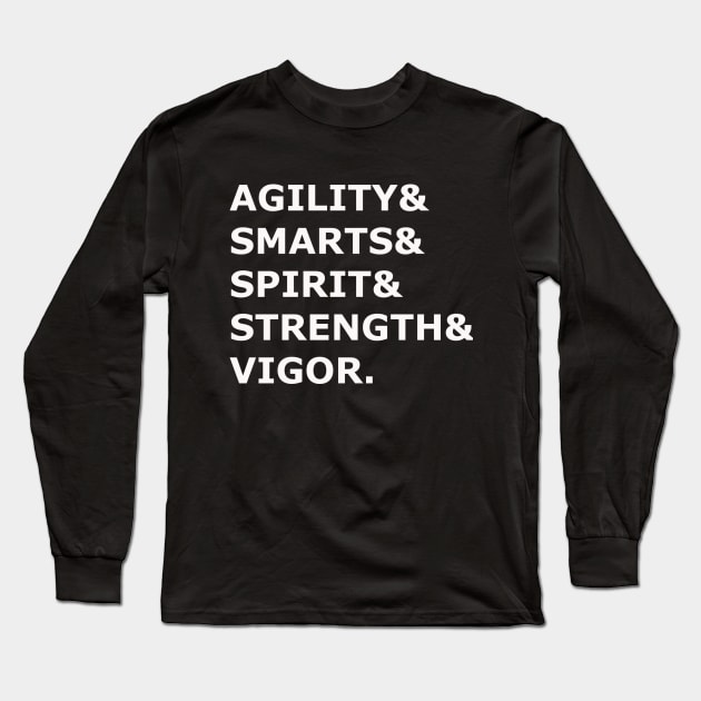 Savage Worlds Character Stats Long Sleeve T-Shirt by TalesfromtheFandom